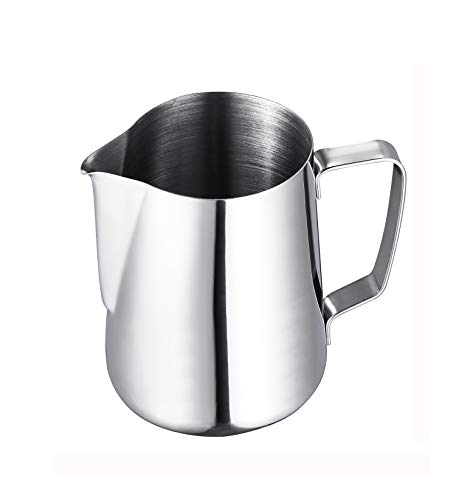 R.G Accessories - Jarra para hacer espuma de leche, acero inoxidable