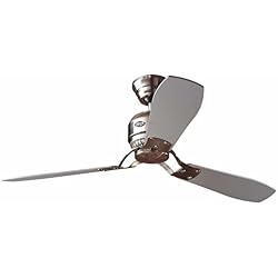 Hunter Industrie II 33026 - Ventilateur de plafond 3 pales, chrome mat