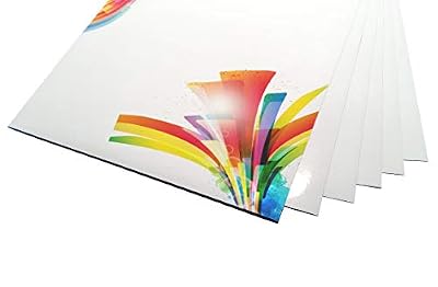 EVG Home & Office Supplies 100 feuilles A4 complète d'impression d'étiquettes de qualité Blanc brillant Autocollant A4/dos Collant Feuilles de papier