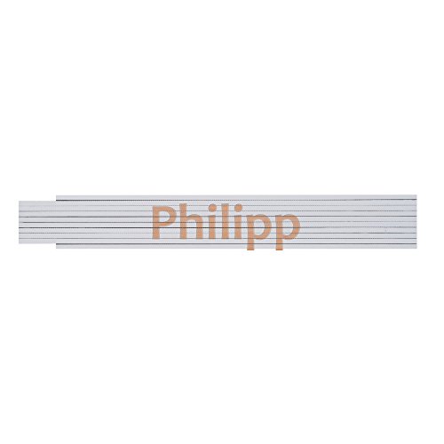Preisvergleich Produktbild Persönlicher Zollstock / Meterstab weiß mit Gravur Philipp