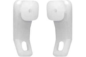 SISI UK Integra White Plastic Curtain Track Glider Hooks – Sliders for Window or Shower Rails (Pack of 20)