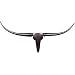 Produktbild FineBuy Deko Geweih Bull M FB52487 Schwarz 100 cm Aluminium Design Hörner | Wanddekoration Stierkopf Horn Modern | Wandskulptur Geweih-Jagdtrophäe Metall | Longhorn Wandschmuck Groß