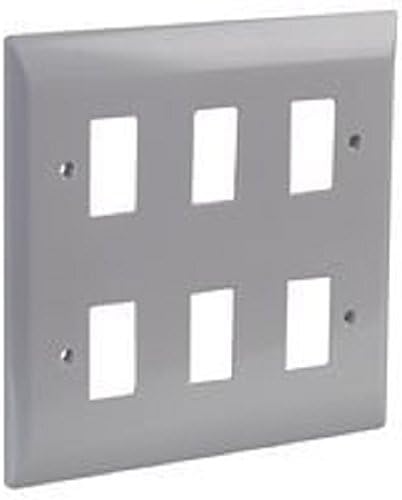 MK SW546 Superswitch 6 Gang Grid Front Plate - White