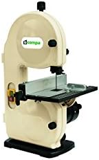 COMPA BS-160-J SILENT 250W BAND SAW BLADE CUTTING WOOD 55x150MM 1085x3,5MM MAX 10MM PLAN 240x200MM TILTING 45 ° GONIOMETER TEAM SLIDING BLOCKS QUICK COUPLING SUCTION DUST 40MM