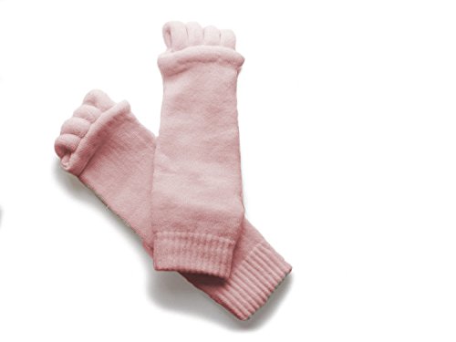 Natural Home Damen Zehenspreizer Wellness Socken Zehentrenner Pediküre Fuß Massage Socken (Hell Rosa)