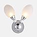 Produktbild Doppelte Lichtquelle LED Wandlampe Beschichtung Weiß Chrom Wandlampe Glas Lampenschirm Rost Wandlampe Einfache Wandlampe Schlafzimmer Nachtgang Korridor Treppenhaus TV Hintergrund Wand Wohnzimmer