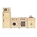 Price comparison product image Viga Kids Wooden Kitchen Set - Fridge/Microwave/Oven/Washing Machine AND Sink
