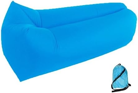 DPWELL Portable Inflatable Lounger Couch with Storage Bag,Outdoor Indoor Air Sleep Sofa Laybag Couch Bed Pool Float for Hiking Camping,Beach,Park,Backyard Waterproof Durable