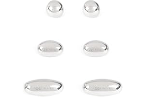 FootFitter Metal Spot Stretching Plug Set, Replacement or Extra Bunion Plugs Shoe & Boot Stretchers (6 PACK), Silver, 6 Pack