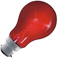 2 X Eveready GLS Bulb - Fire Glow Red - 60w Bayonet Cap B22