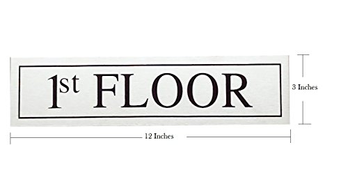 THW® Stainless Steel Self Adhesive 1st FLOOR Signage Board (3"x12")