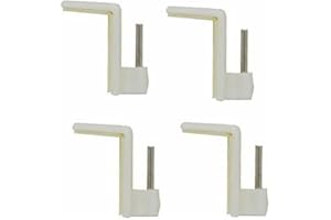 ATELIERS 28 Crochets adhésifs couleur Blanc pour tringles à rideaux extensibles