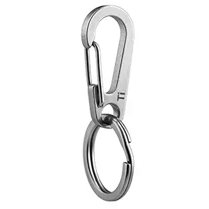 Dog Tag Clip, Titanium Alloy Strong Pet ID Tag Quick Clip with Ring for Dog Cat Collar