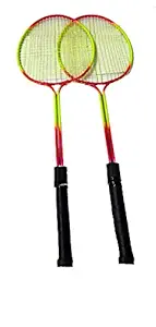 SPORTSHOLIC Double Rod Badminton Racket Pair for Kids 8 to 10 Years