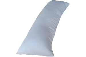 MISSMAO Lång bolster kudde kroppsstöd kudde helkroppskudde ortopedisk stöd kudde benstödkuddar, vit, 50 x 160 cm (1800 g)