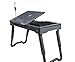 Produktbild Portable Faltbare Kunststoff-Laptop-Schreibtisch,Welle Kühltrog,Bett faul Schreibtisch/Computertisch/Esstisch,mit LED-Leuchten,Mit Maus Schutzmatte,grau