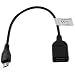 Produktbild OTG Adapter Kabel Schwarz Micro-USB (On-The-Go Adapterkabel Micro A Stecker auf USB B Buchse) für Oppo F1 Plus Mirror 5 Neo 7 LTE R5s R7 Lite R7s R9 Plus Oukitel K10000 K6000 Pro Toughpad FZ-F1 Panasonic Toughpad FZ-N1