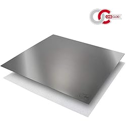 OneClod - Plan De Travail Cuisine en Acier INOX Satiné 50x50 Planche à Découper Lisse Plateau Planche pour Pétrir Pain Modèle Carlo avec Tapis Antidérapant Made in Italy