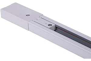 ONSSI® Carril Monofasico de 2 Hilos Para Focos LED 2 Metros (Pack 5) Blanco Aluminio Rectangular