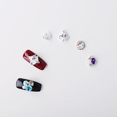 Nail Art Tips Wedding Rhinestones Decals Crystal Crown Butterfly Oval Flower Gems Sticker Robifel Manicure Nails Stickers 13 pcs