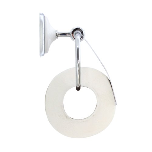 MODONA 9755-A Toilet Paper Holder with Cover White Porcelain and Polished Chrome Arora Series - 3