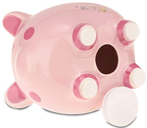BRUBAKER Set 'Mein erstes Sparschwein', rosa für erstes Spargeld, erste Milchzähne, Haare und mit Bilderrahmen - 3
