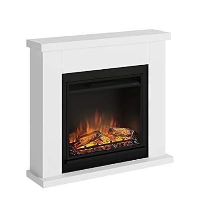 TAGU the missing piece Cheminée électrique Frode avec 23inch PowerFlame Foyer électrique, 1500 W, Programmable 7 jours, Télécommande (Blanc Absolu)