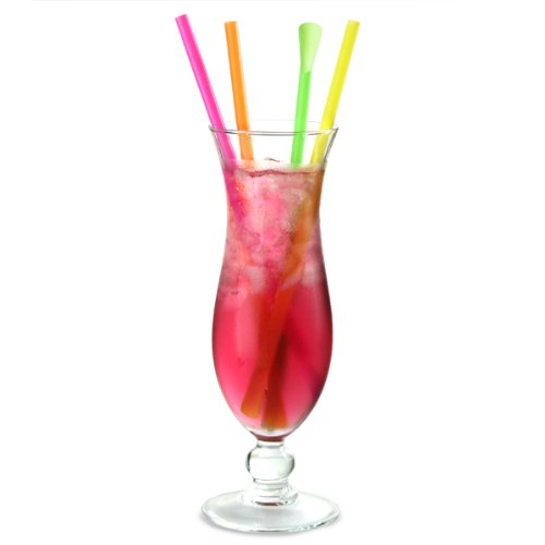 IMS Party 300138 Trinkhalm „Löffel“, 6x 205 mm, 100 Stück/Tüte, gemischte Neonfarben - 2