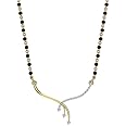 DISHIS 14/18K Yellow/White/Rose Yellow Gold and Diamond Tanmaniya Mangalsutra for Women