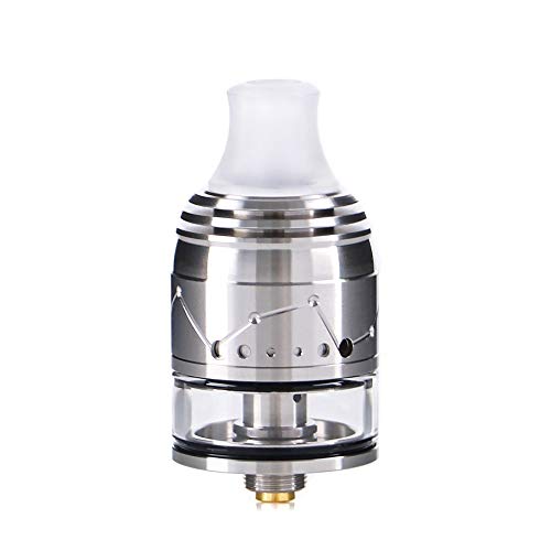 Vapefly Galaxies MTL Squonk RDTA vaporizador de sabor en forma de caja de squonk mod con pin BF Sin nicotina, sin e-líquido (plata)