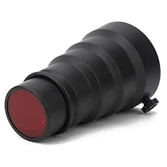 High Reliability Cellular Grid Flashlight Conical Snoot, 5 Color Filters Conical Snoot, Easy to Install for Better Shot the Shape and Contour of the Object