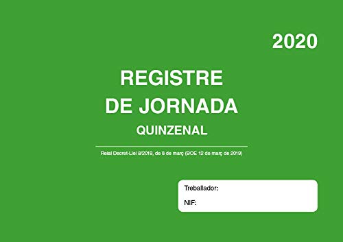 Llibre Registre de Jornada (Quinzenal)