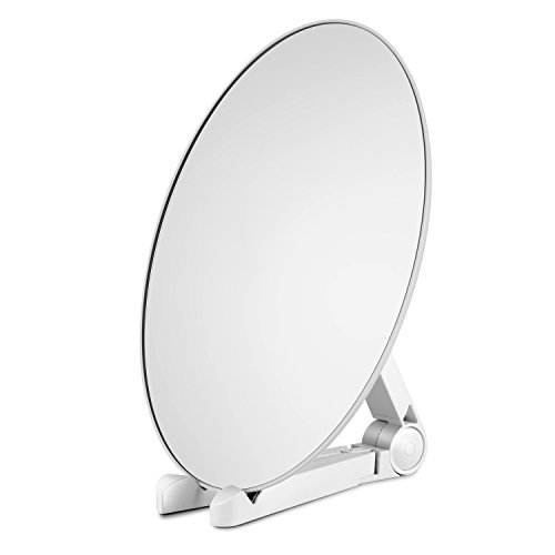 Preisvergleich Produktbild Kosmetikspiegel mit Stand, NANAMI tragbarer Standspiegel Schminkspiegel Handspiegel Tischspiegel für Makeup, Reisen, Rasieren und Zahnseide (20 x 28 cm)
