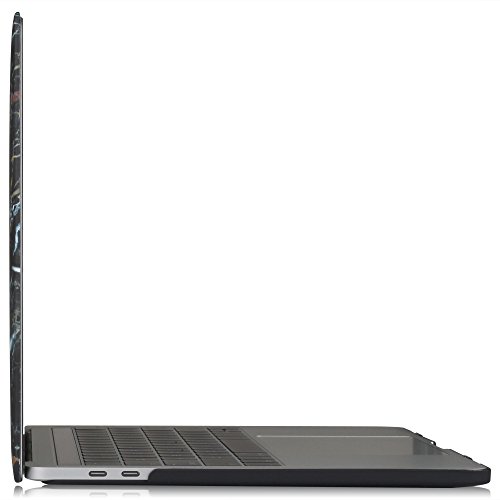 iDOO MacBook Schutzhülle / Hard Case Cover Laptop Hülle [Für 2016 MacBook Pro 13 Zoll mit/ohne Touch Bar und Touch ID: A1706 und A1708] – matt, Schwarzer Marmor (mit gold-blauer Masserung) - 4