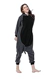 Kigurumi Pyjamas Waschbär Cosplay Unisex Tierschlafanzug Halloween Weihnachten Karnevals Geburtstags Party (M, grau) - 