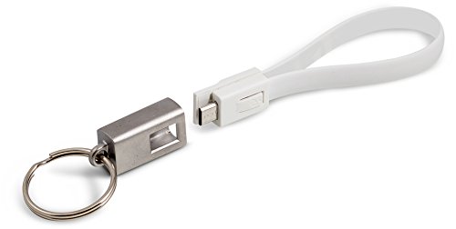 ARKIN ChargeLoop – Schlüsselanhänger USB 2.0 Ladekabel/Datenkabel Micro USB – Flachkabel fürs Smartphone/Handy z.b. Samsung Galaxy Edge, HTC, Huawei, Sony usw. – Mobiles Akkukabel für Schlüsselbund (pink) - 2