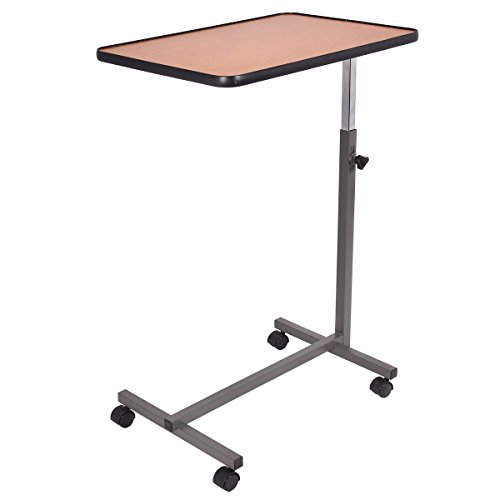 Laptoptisch Betttisch Sofatisch Krankentisch Notebookständer Laptopständer Notebooktisch höhenverstellbar Ablage-Tisch Beistelltisch Couchtisch Mit 4 Räder 2 Farben (Natur) - 3