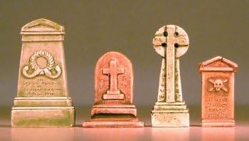Harburn Hamlet CG271 Gravestones Pack B 4pcs (Pre-Built)