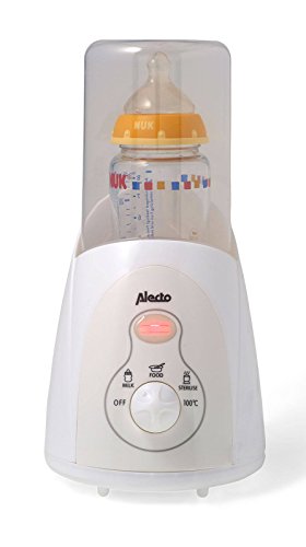 Alecto BW-80, Fläschchen(-) und Babykostwärmer (inklusive Auto-Adapterkabel für unterwegs, Weiß)