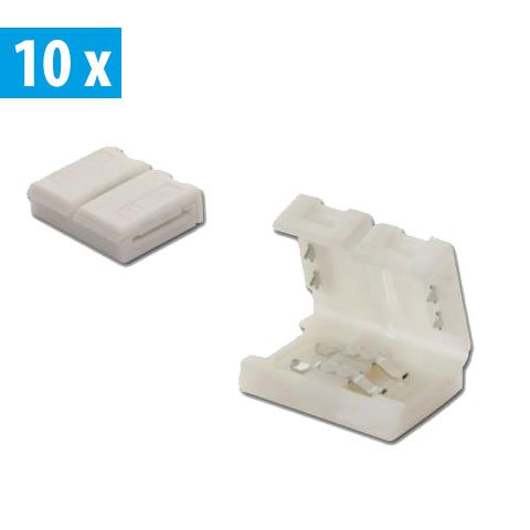 10x LED Strip SMD 3528 Verbinder einfarbig single color 8mm gera