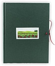 Photo Album Bound in Canvas, Green, H30xL24, Home Collection, Hand Made in Italy by Legatoria Toscana, Tuscan Handcrafted