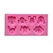 Produktbild DaoRier Mini Cartoon Hund Avatar Modell Silikonformen Backen Kuchen Kuchenform Cupcake 3D Kuchen Dekorieren Silikon Fondant Schimmel