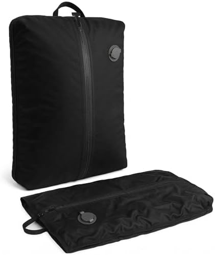 Lavatelli Vac-u-Sac Sacco Sottovuoto da Viaggio per Zaino Ryanair 40x30x20, Busta Salvaspazio Indipendente con Maniglia per Bagaglio a Mano, Compressione 80% Impermeabile e Antigraffio, Nera