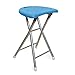 Produktbild Klappstühle Portable Kunststoff Angeln Hocker Home Esszimmerstuhl Hocker Kleine Bank Runde Klapphocker Schuhbank (Farbe : Blau)