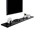 Produktbild Willesego Set-Top-Box-Racks Schwimmrahmen, TV-Konsole Hintergrund Wanddekoration Wandhalterung Regal MDF, 2 Farben (Farbe: Weiß 80 cm) (Farbe : Black 80cm, Größe : -)