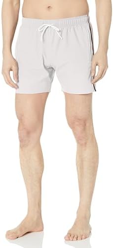 BOSS Costume da Bagno da Uomo Solid Swim Trunk with Iconic Side Stripe Grigio, S, Grigio - Glacier Grey, S
