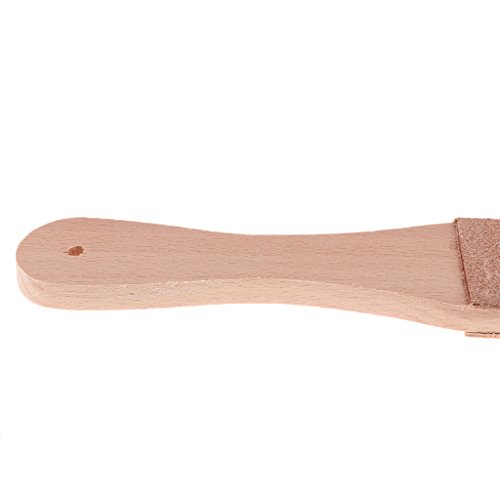 Holzgriff Leder Abziehriemen Rasiermesser Schärf-Gurt Streichriemen Schärfen Strop für Herren Friseur Rasieren Rasiermesser - 8