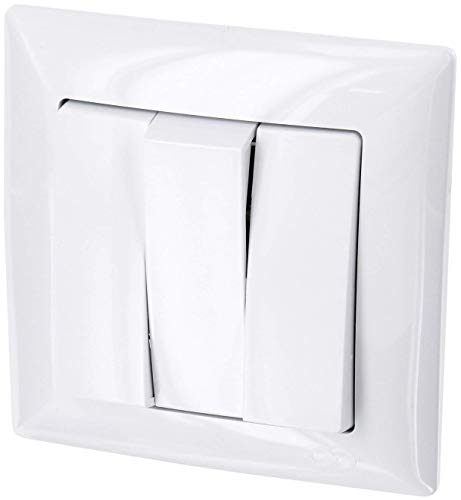 Up Triple de interruptor Serie Interruptor - All-in-One - Marco + rasante de uso + Protectora (Serie G1 Color Blanco)