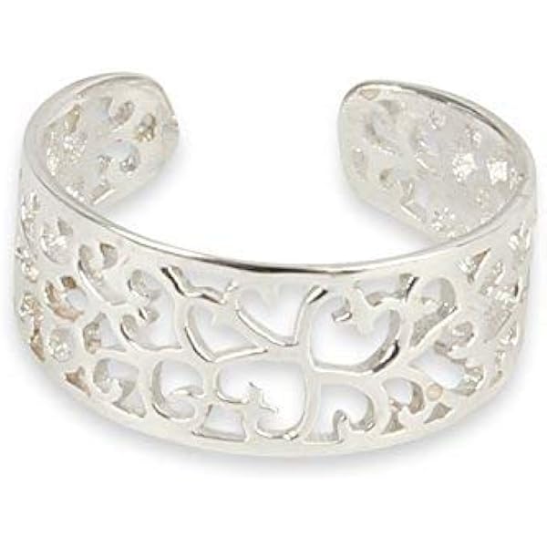 Anello Da Piede In Argento Sterling 925 - Larghezza 4 Mm Regolabile | Design Minimalista Ed Elegante - Foto 11