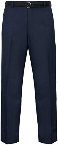 JBC Collection Mens Classic Formal Smart Trousers Straight Leg Waist Size 30-50 (44 Short, Navy)